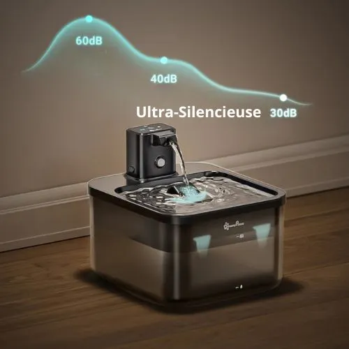 Fontaine à eau pour chat | Intelligente et Sans fil