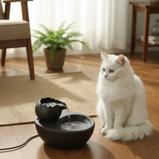 Fontaine à eau chat céramique | Zen Félin