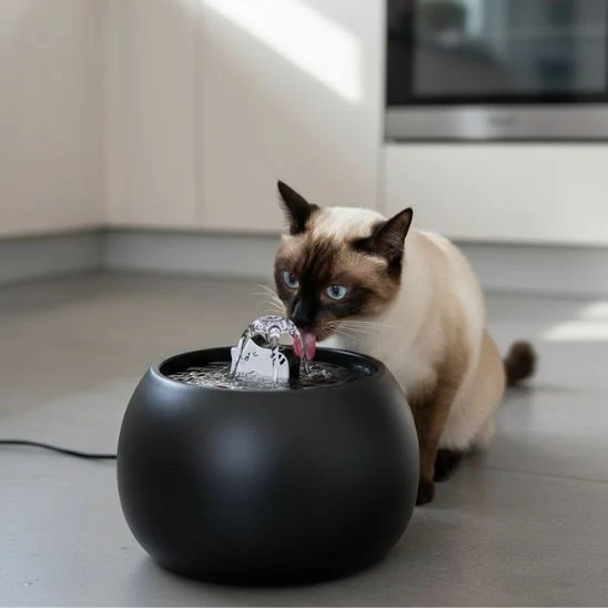 FONTAINE A EAU CERAMIQUE CHAT | L'Oasis du Chat