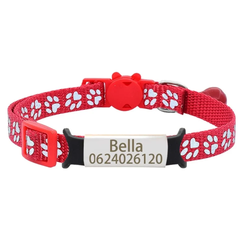 Collier en nylon au motif pattes de velours