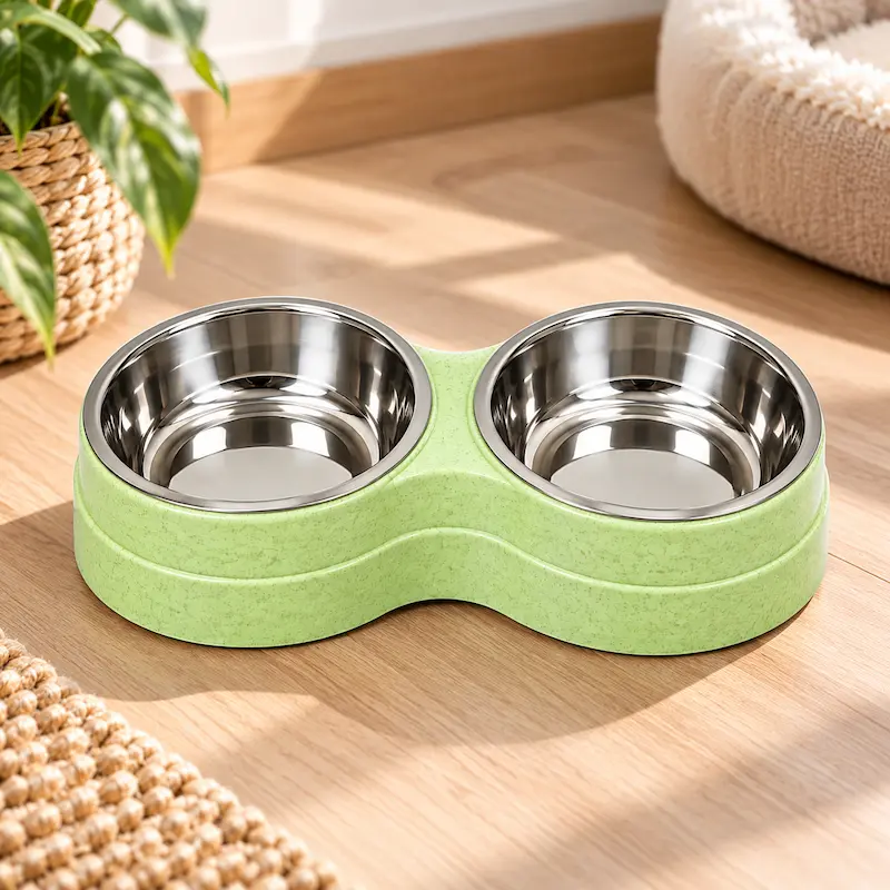 Gamelle double inox chat - Hygiène & durabilité | SteelDuo