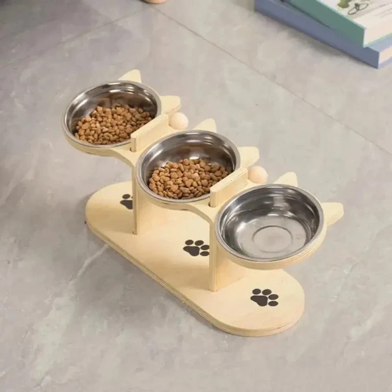 Gamelle triple pour chat - Repas zen et digestion facile