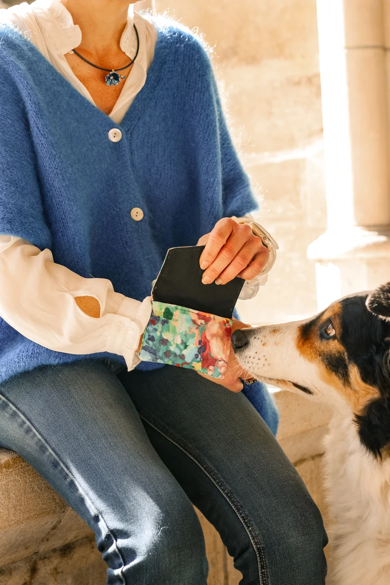 Pochette à friandises chiens Akuarelle- Bracelet balade
