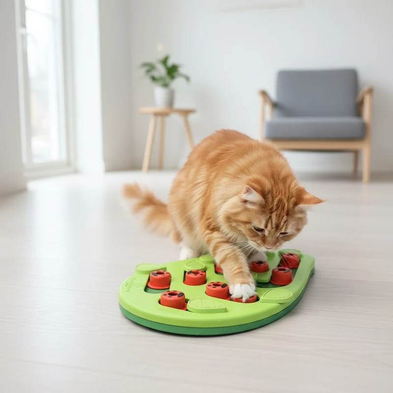 Gamelle anti glouton chat – Puzzle interactif friandises - Leaf