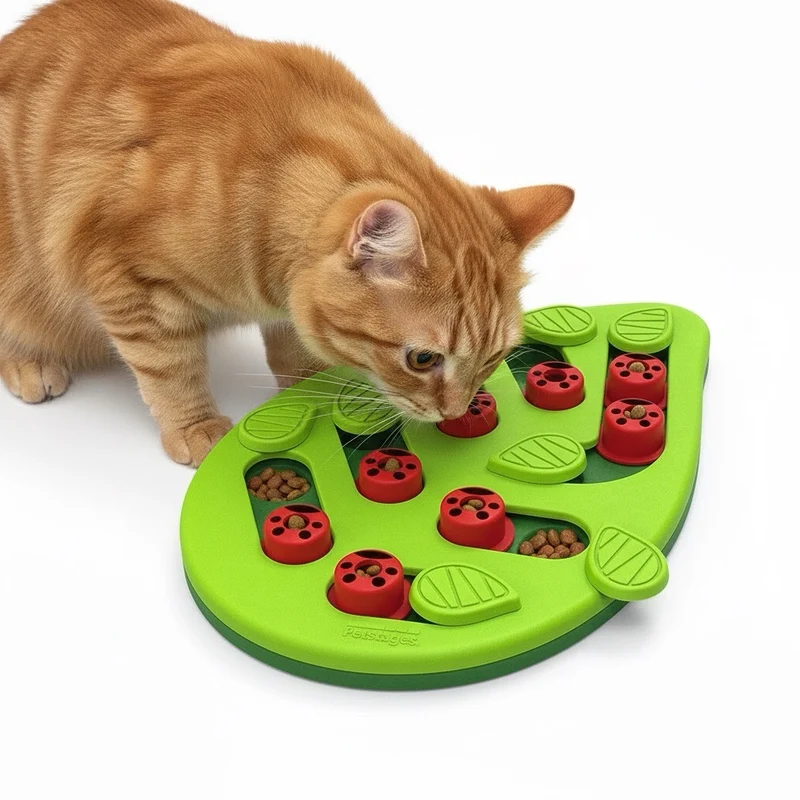 Gamelle anti glouton chat – Puzzle interactif friandises - Leaf
