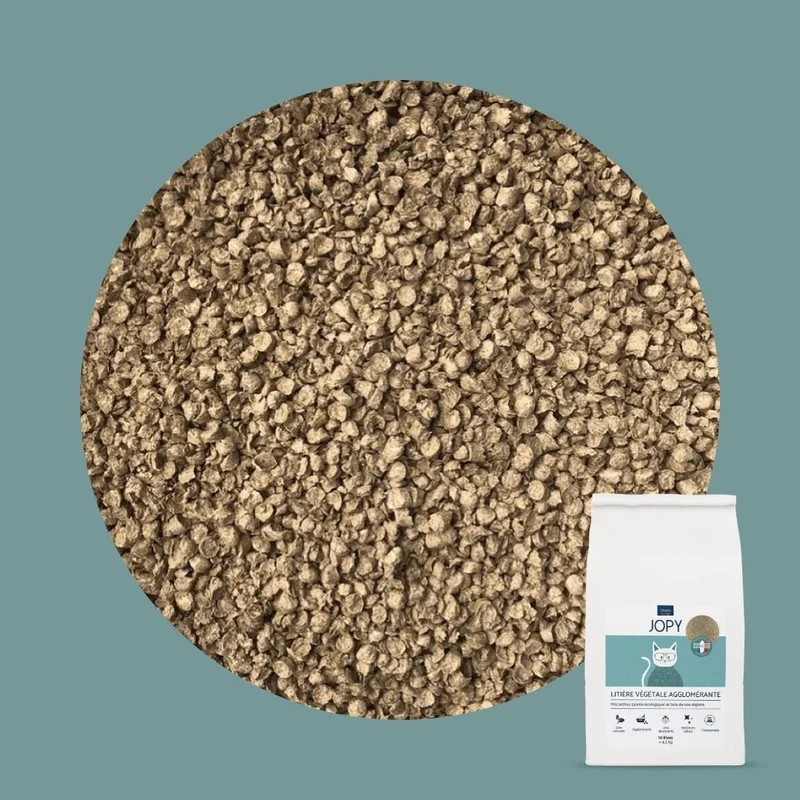 Litière végétale agglomérante miscanthus pour chat 10 litres
