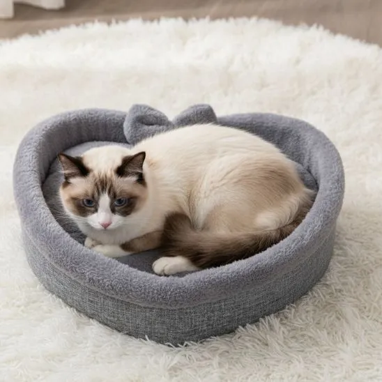 Panier chat Coeur Gris Douillet