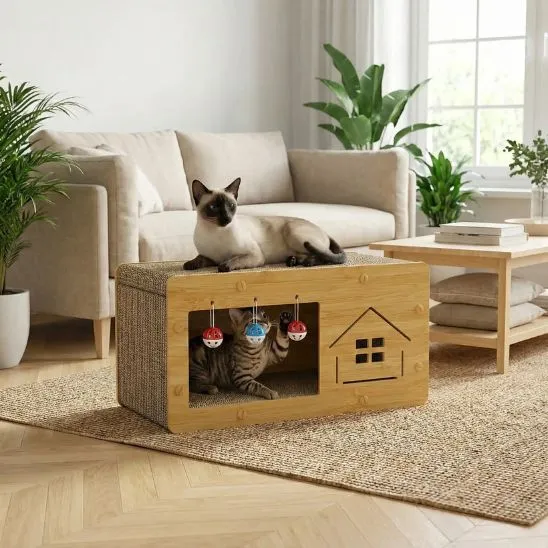 Griffoir pour chat cabane