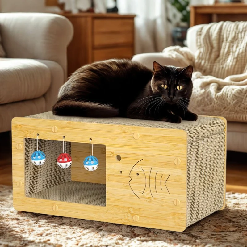 Griffoir pour chat cabane