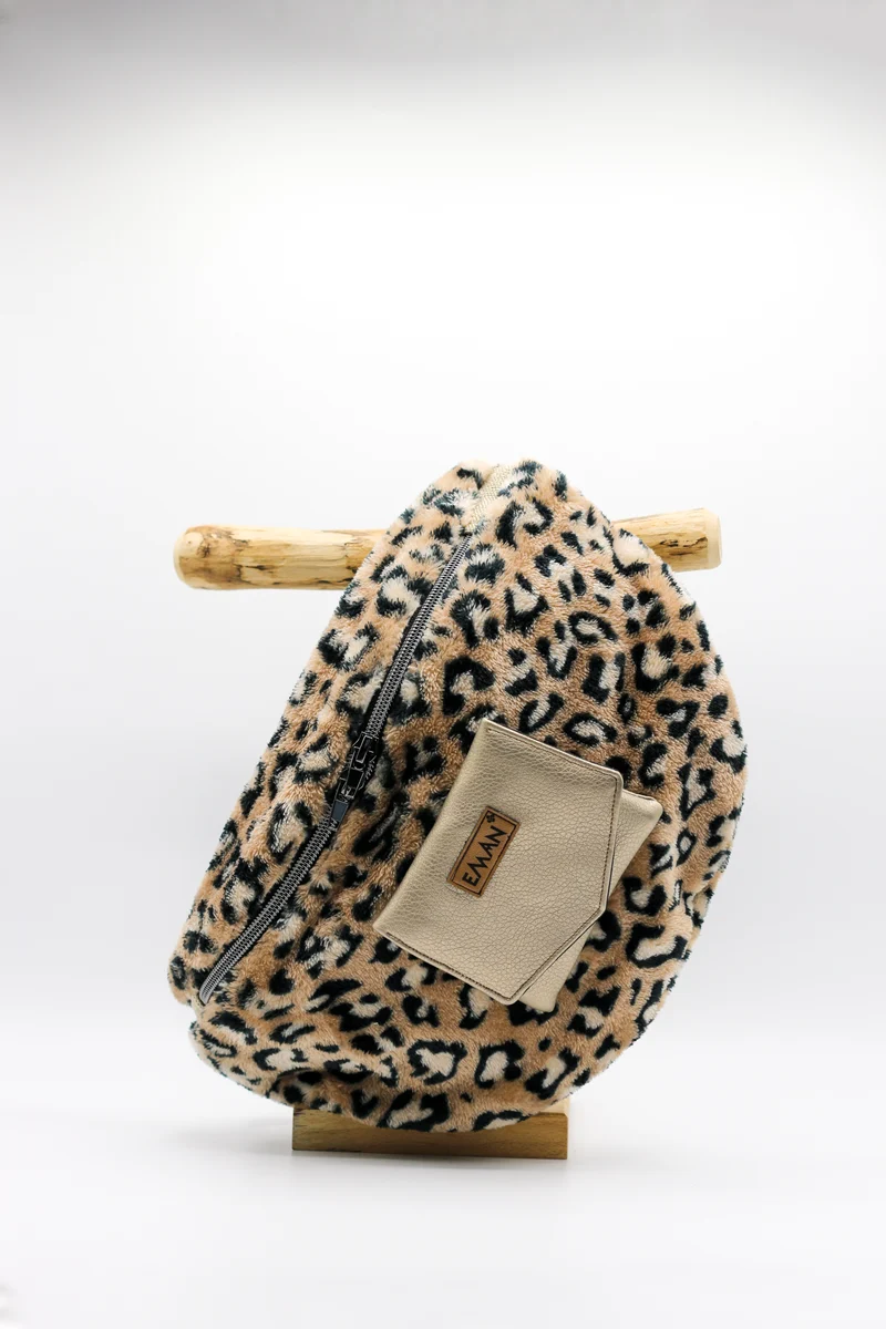 Ensemble Banane Sherpa - pochette friandise chien sable d'or
