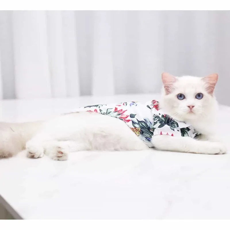 Tee shirt pour chat Hawaï