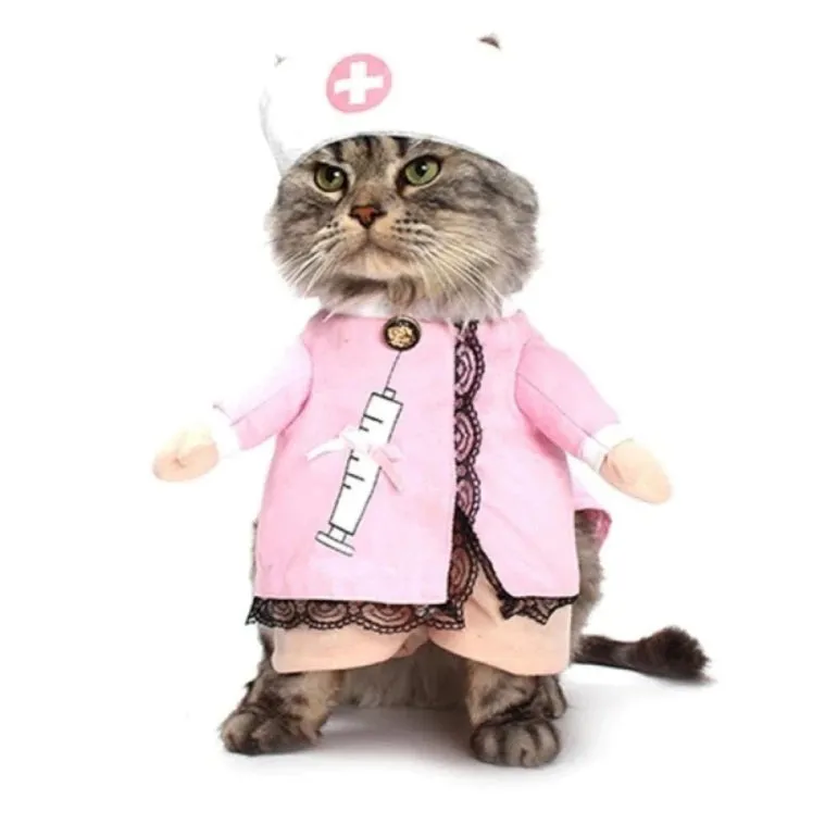 Costume pour chat Infirmière
