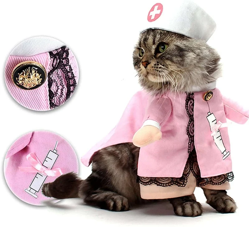 Costume pour chat Infirmière