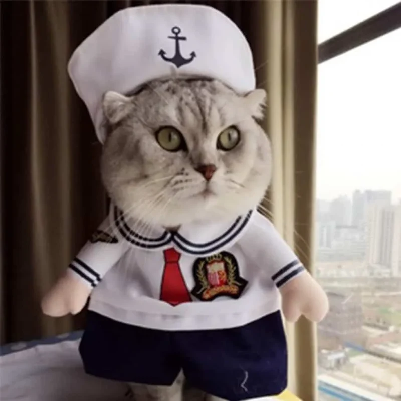 Costume pour chat Marin