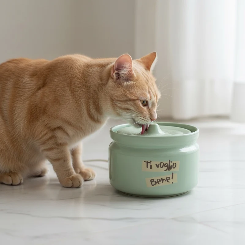 FONTAINE EAU CHAT CERAMIQUE SILENCIEUSE DESIGN - GATO™