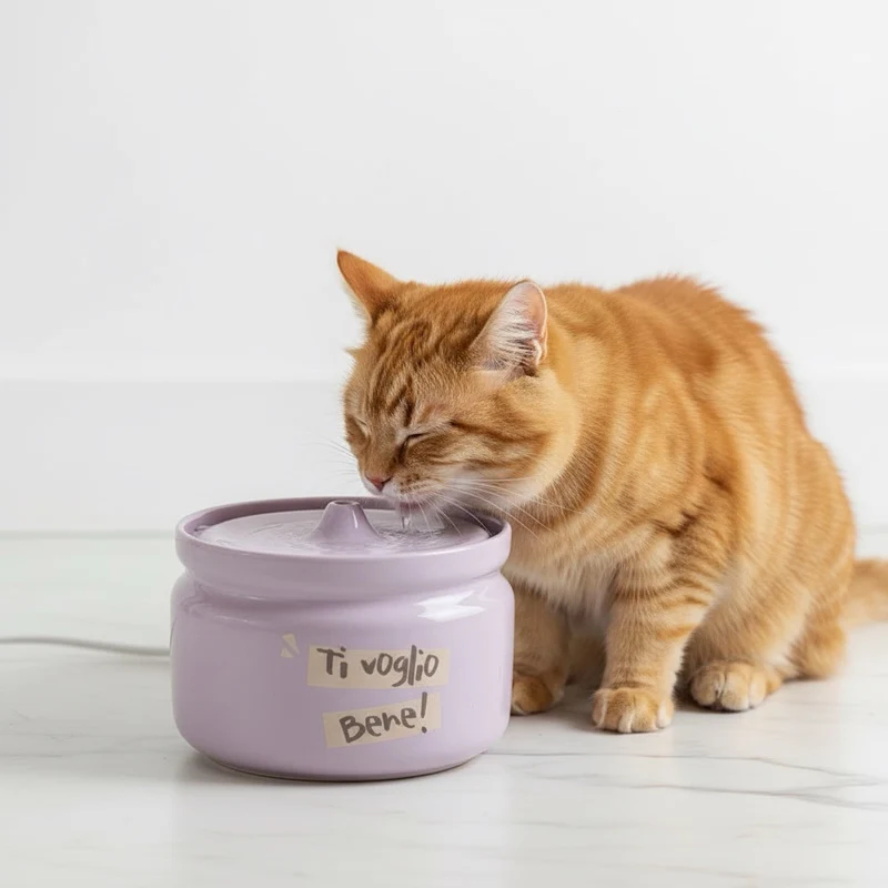 FONTAINE EAU CHAT CERAMIQUE SILENCIEUSE DESIGN - GATO™