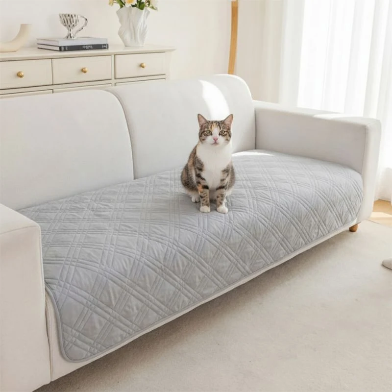 Protection canapé chat plaid matelassé - GrifZen