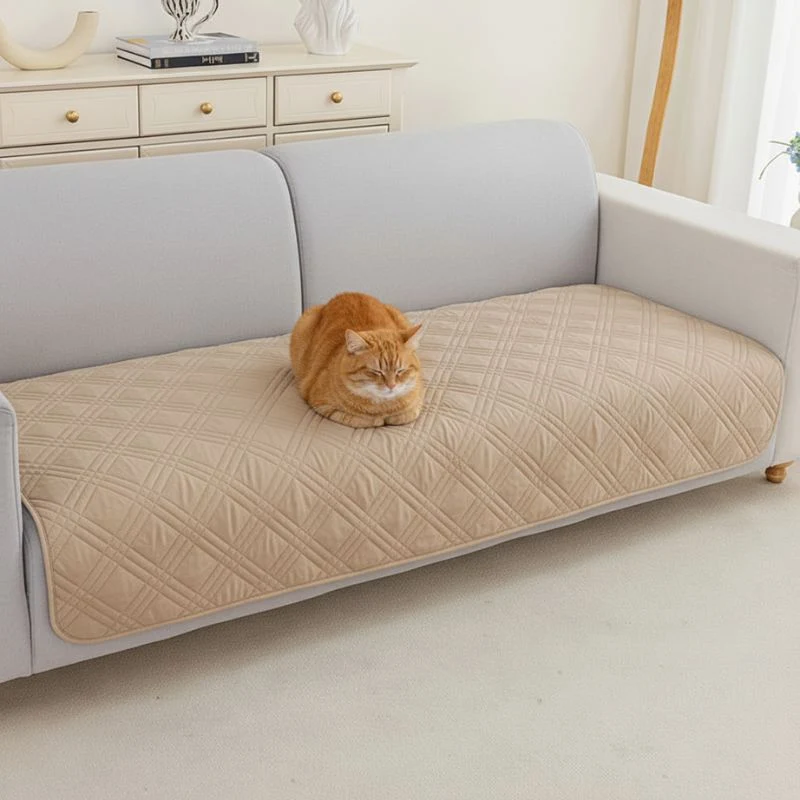 Protection canapé chat plaid matelassé - GrifZen