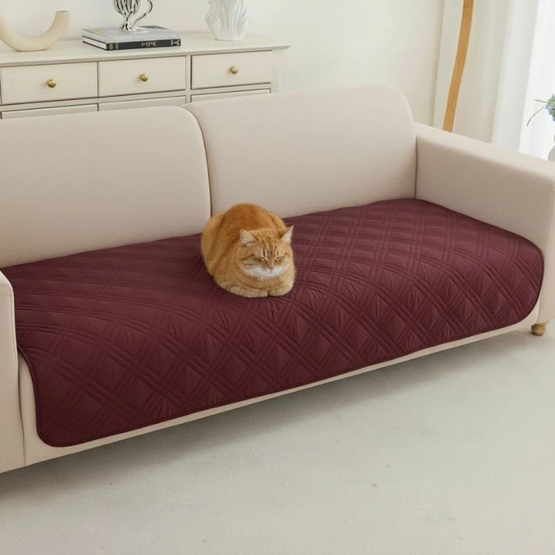Protection canapé chat plaid matelassé - GrifZen