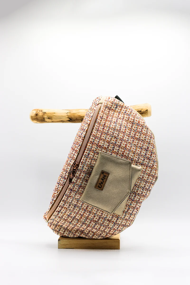 Ensemble Banane Xanel - pochette friandise chien Sable d'or simili cuir