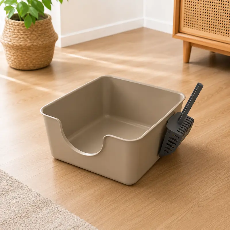 Bac à litière largeur 35 cm - Compact et anti-projections | SlimPlus