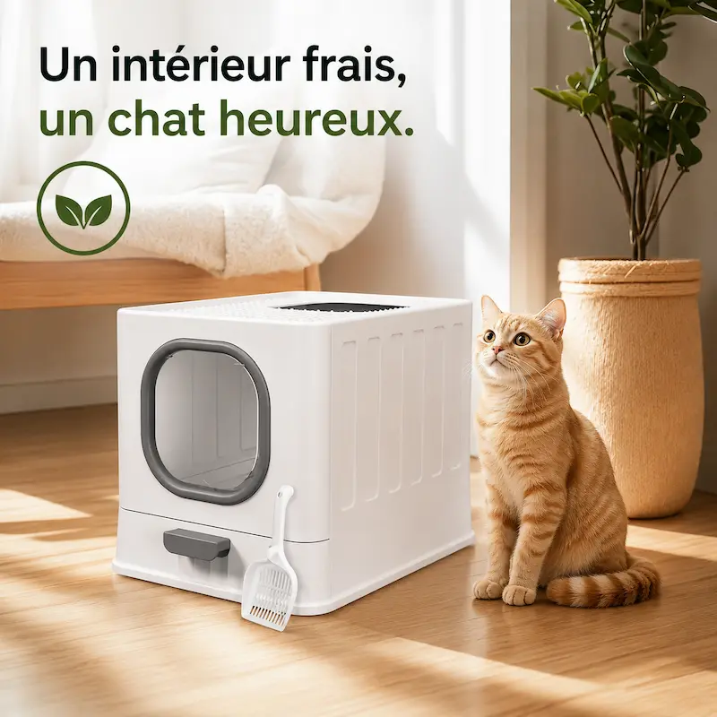 Maison de toilette chat anti odeur - Fini les mauvaises odeurs | OdorFree