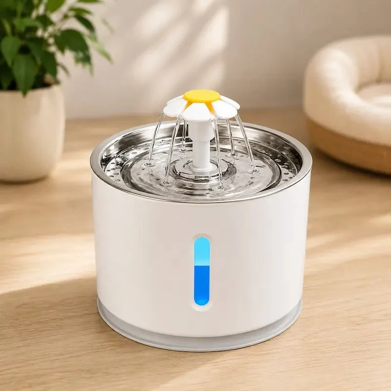 Fontaine à eau design fleur inox - Inox premium | PetalInox