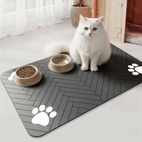 Tapis pour gamelle chat | Stop Salissures