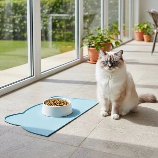 Tapis Gamelle Chat | Repas Zéro Tracas