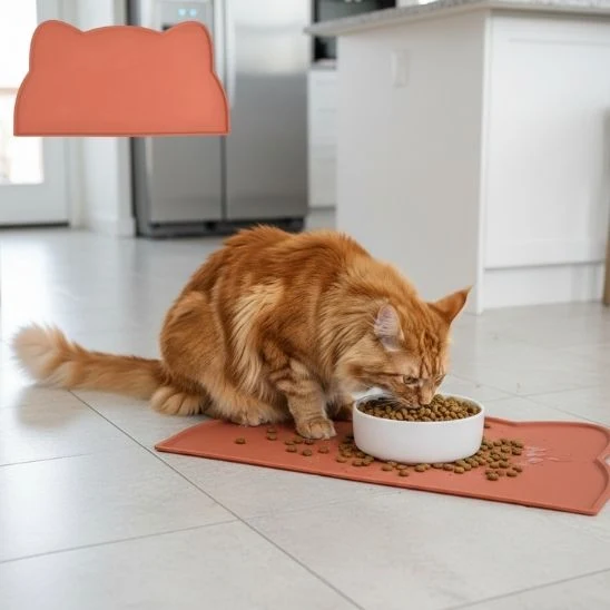 Tapis Gamelle Chat | Repas Zéro Tracas