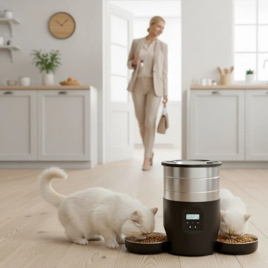 Distributeur de croquettes automatique pour chat | Duo Délice