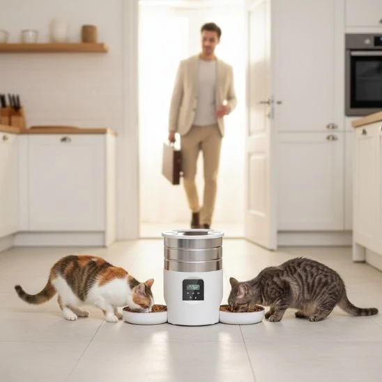 Distributeur de croquettes automatique pour chat | Duo Délice
