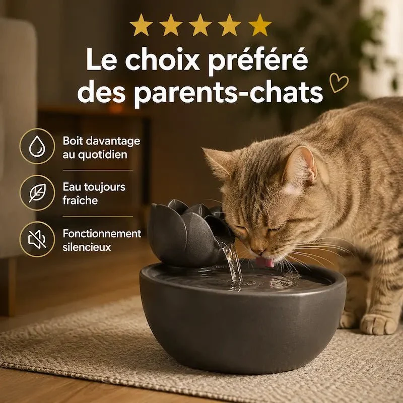Abreuvoir chat céramique - Hygiène premium | CeramiPurr