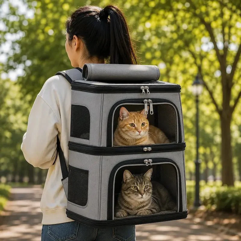 Sac à dos 2 chats - confort optimal | CosmoPattes