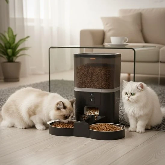 Distributeur automatique de croquettes pour chat | Visio’Croquettes Duo