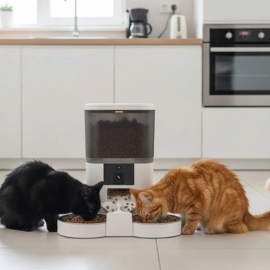 Distributeur automatique de croquettes pour chat | Visio’Croquettes Duo