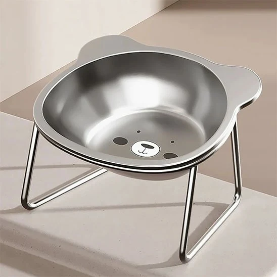 Gamelle pour chat - Surélevée Inox - Kuma