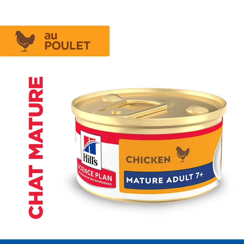 Hill's Science Plan chat Mature Adult 7+ Mousse Poulet