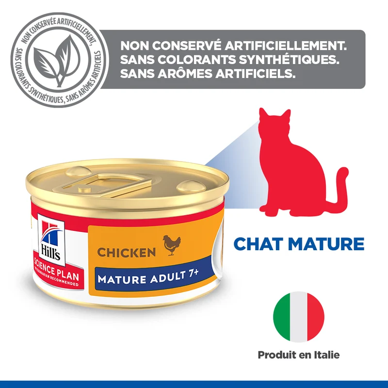 Hill's Science Plan chat Mature Adult 7+ Mousse Poulet