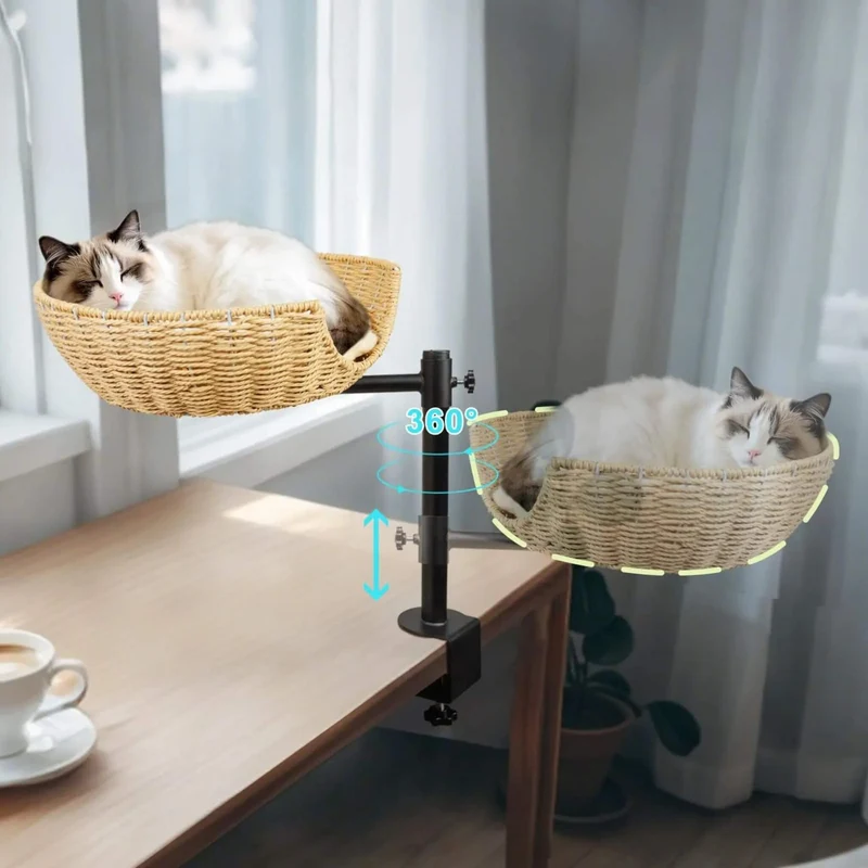 Panier osier pour chat suspendu