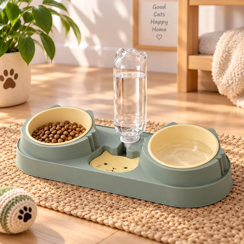 Gamelle pour 2 chats - Anti-conflit | HarmonyFeed
