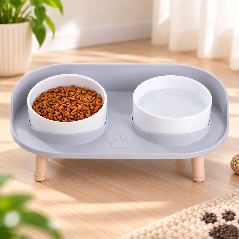 Bol double pour chat - 2-en-1 pratique | DuoBowl