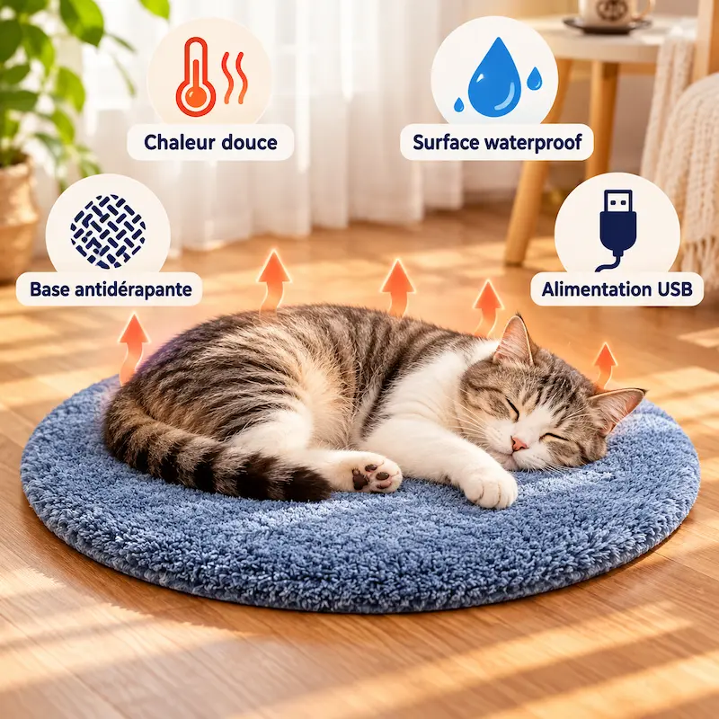 Coussin chauffant pour chat - Parfait pour l’hiver | WarmPaws