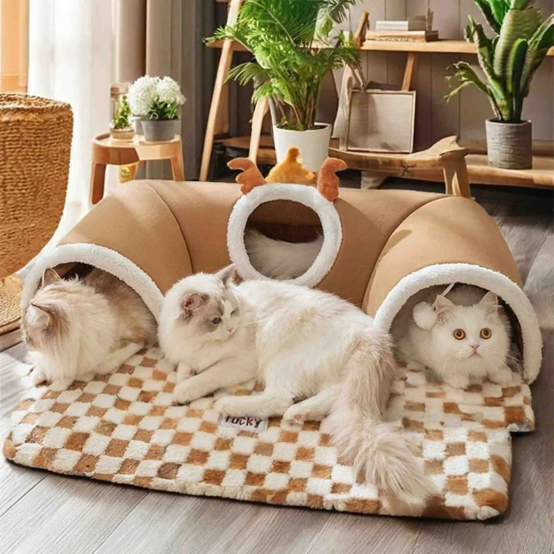 jouet interactif pour chat tunnel tapis