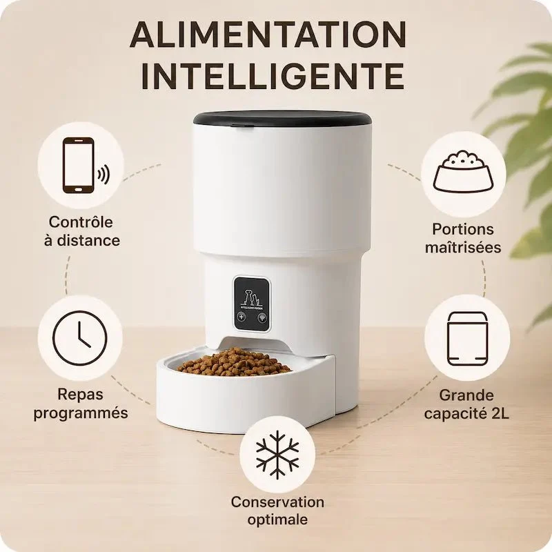 Distributeur croquettes intelligent chat – Contrôle app | SmartMeal