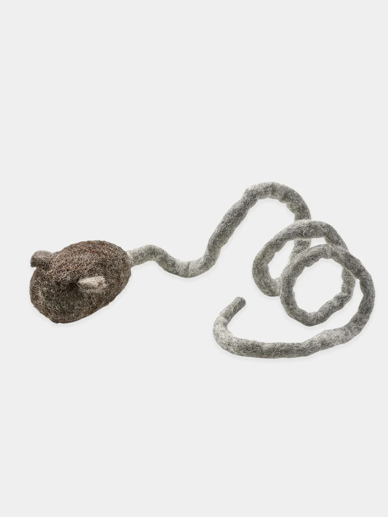 Jouet pour chat en laine - Souris avec ficelle 🐁 - Hunter stylecats