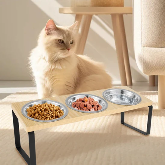 Gamelle chat surélevée | Bols triples