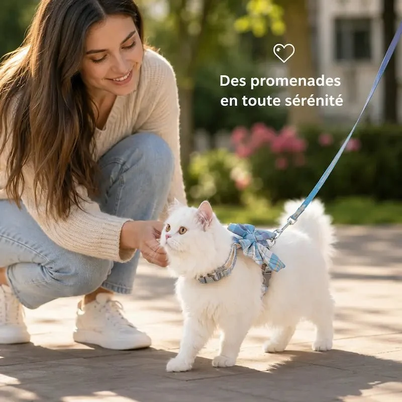 Harnais chat design - Élégant & sécurisé | StyleCat