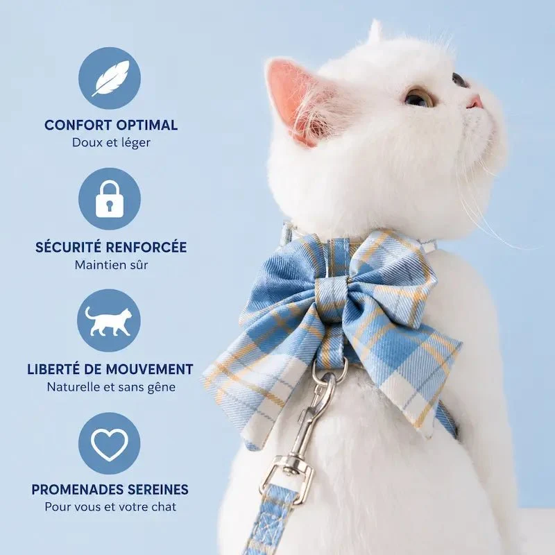 Harnais chat design - Élégant & sécurisé | StyleCat