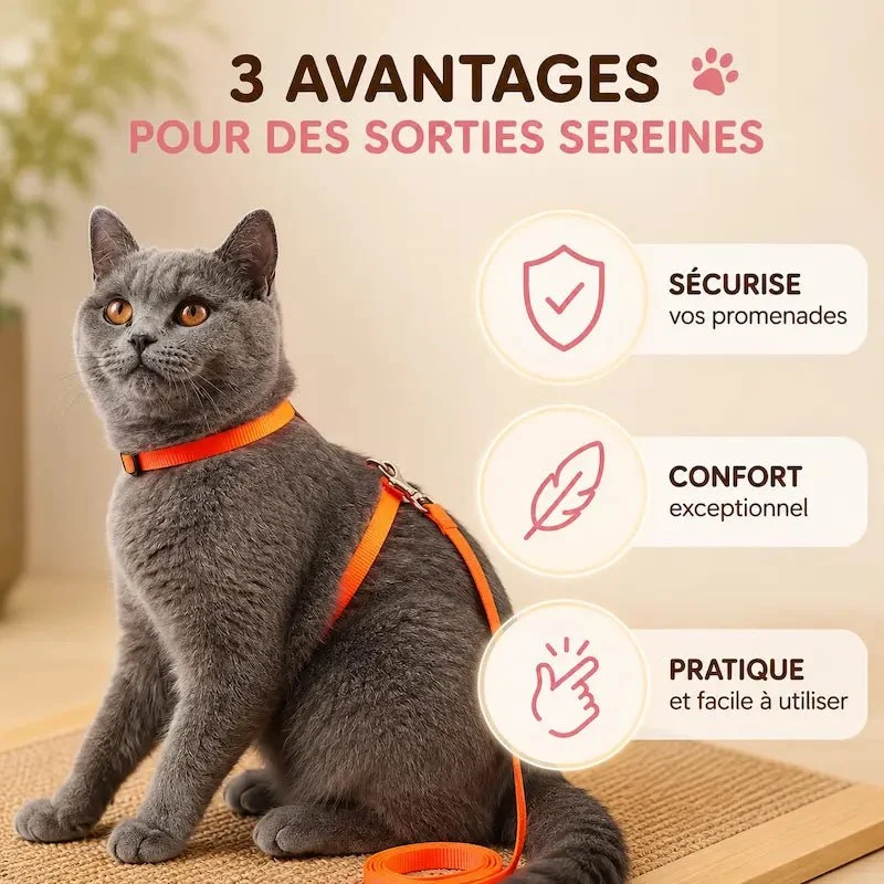Harnais laisse chaton - Apprentissage sûr | FeliBaby